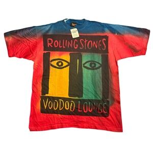 Vintage NWT 1994 Rolling Stones Voodoo Lounge Tour Shirt Brockum Tie Dye XXL